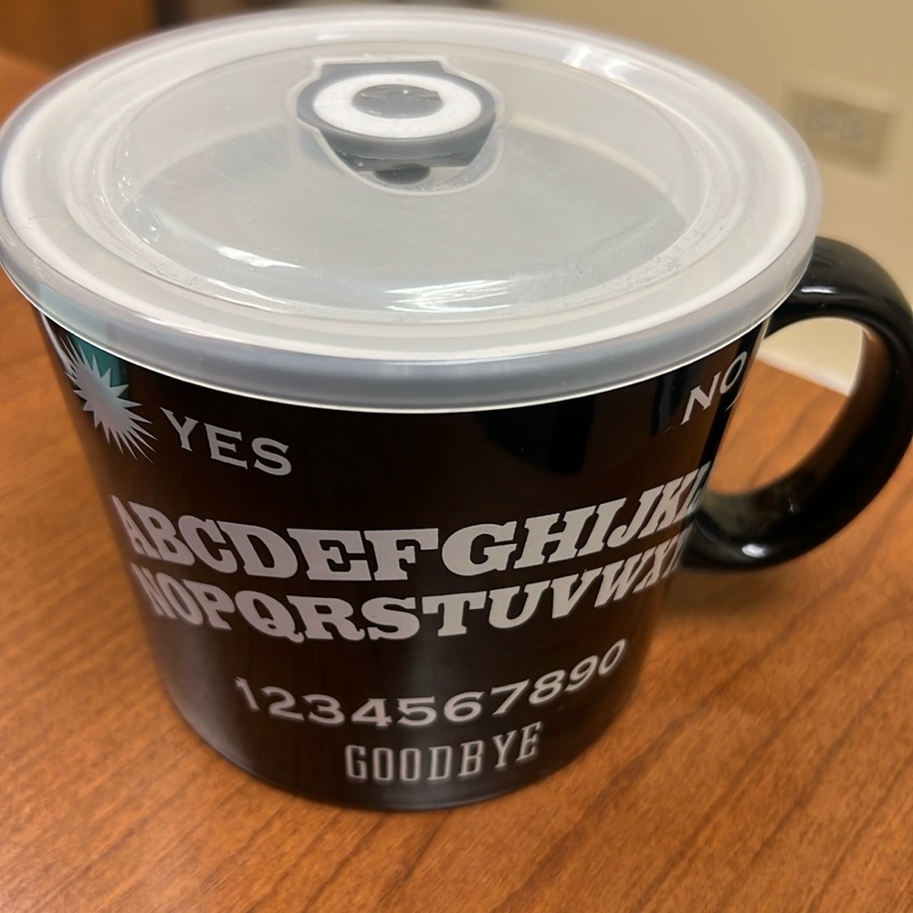 Ouija Board Game Coffee cup Soup Mug With Lid 24 oz